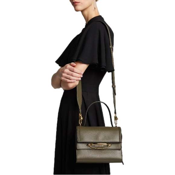 Alexander McQueen The Story Bag Khaki Leather Small Satchel - Picture 3 of 5